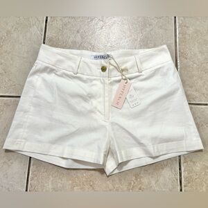 Hypepeach Los Angeles Boutique White Linen Cotton Blend Shorts Size Small